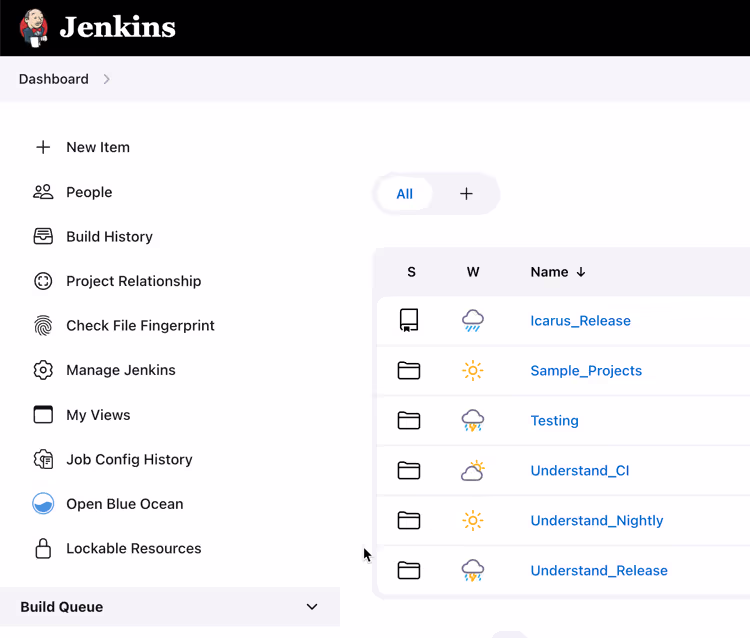 Understand's API running as a build step in a Jenkins pipeline, reporting check results.
